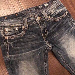 Miss Me bootcut size 28 jeans buckle embellished